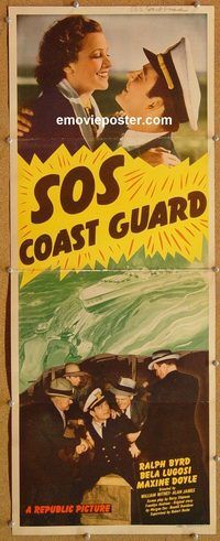 w482 SOS COAST GUARD insert movie poster '42 Ralph Byrd, Lugosi