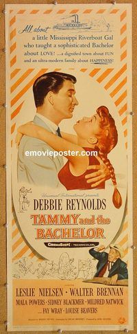 w511 TAMMY & THE BACHELOR insert movie poster '57 Debbie Reynolds