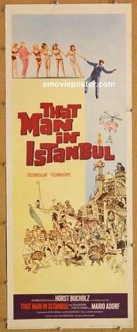 w520 THAT MAN IN ISTANBUL insert movie poster '66 Horst Bucholz