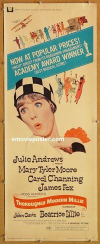 w524 THOROUGHLY MODERN MILLIE insert movie poster '67 Julie Andrews