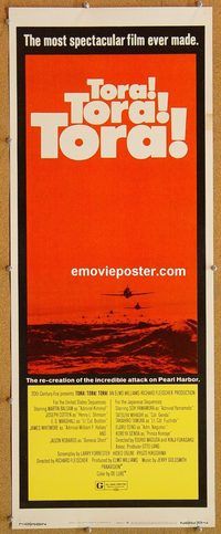 w535 TORA TORA TORA insert movie poster '70 wild Pearl Harbor image!