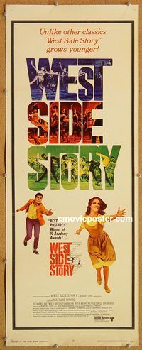 w574 WEST SIDE STORY insert movie poster R68 Natalie Wood, Moreno