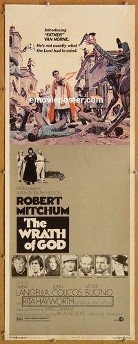 w588 WRATH OF GOD insert movie poster '72 Robert Mitchum, Langella