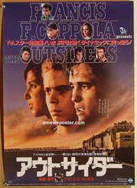 w910 OUTSIDERS Japanese movie poster '82 Francis Ford Coppola