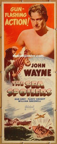 w455 SEA SPOILERS insert movie poster R48 John Wayne, Nan Grey