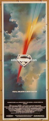 w504 SUPERMAN insert movie poster '78 Chris Reeve, Kidder