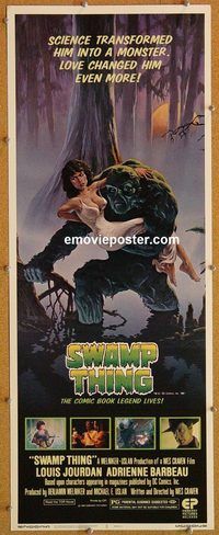 w505 SWAMP THING insert movie poster '82 Wes Craven, Adrienne Barbeau