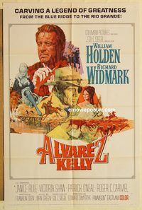 a614 ALVAREZ KELLY one-sheet movie poster '66 William Holden, Widmark