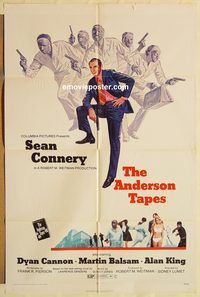 a616 ANDERSON TAPES one-sheet movie poster '71 Sean Connery, Cannon