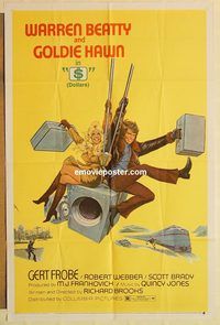 a603 $ safe style one-sheet movie poster '71 Warren Beatty, Goldie Hawn