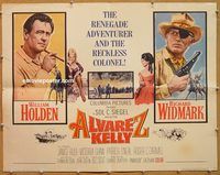 a126 ALVAREZ KELLY half-sheet movie poster '66 William Holden, Widmark