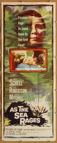 a089 AS THE SEA RAGES insert movie poster '60 Maria Schell, Robertson