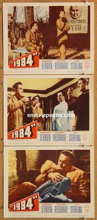 b318 1984 3 movie lobby cards '56 Edmond O'Brien, Michael Redgrave