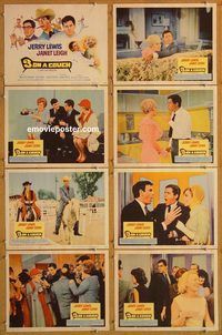 a922 3 ON A COUCH 8 movie lobby cards '66 Jerry Lewis, Janet Leigh