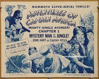 a189 ADVENTURES OF CAPTAIN AFRICA Chap 1 title lobby card '55 serial