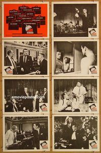 a928 ADVISE & CONSENT 8 movie lobby cards '62 Otto Preminger, Fonda