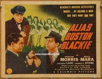 a192 ALIAS BOSTON BLACKIE title lobby card '42 Chester Morris