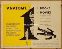 a194 ANATOMY OF A MURDER title lobby card '59 James Stewart, Saul Bass