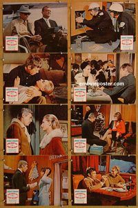 a986 DEAD HEAT ON A MERRY-GO-ROUND 8 movie lobby cards '66 Coburn