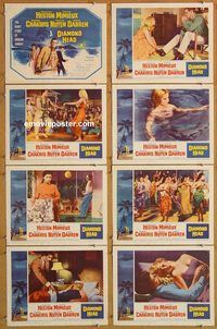 a991 DIAMOND HEAD 8 movie lobby cards '62 Charlton Heston, Hawaii