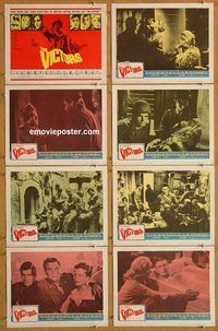 b198 VICTORS 8 movie lobby cards '64 Vince Edwards, Albert Finney