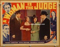 a599 WOMAN IS THE JUDGE movie lobby card '39 Frieda Inescort, Kruger