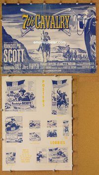 a072 7TH CAVALRY movie pressbook '56 Randolph Scott, Barbara Hale
