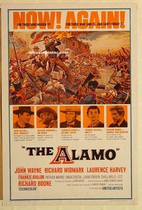 d551 ALAMO 30x40 movie poster R67 John Wayne, Richard Widmark