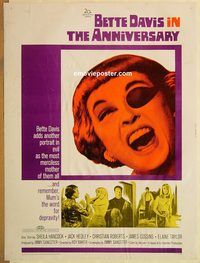 d553 ANNIVERSARY 30x40 movie poster '67 Bette Davis, horror comedy!