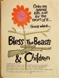d556 BLESS THE BEASTS & CHILDREN 30x40 movie poster '71 Stanley Kramer