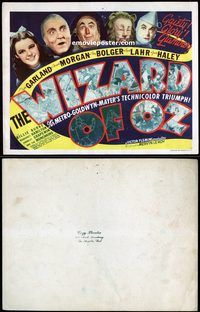 d001 WIZARD OF OZ title movie lobby card '39 the original!