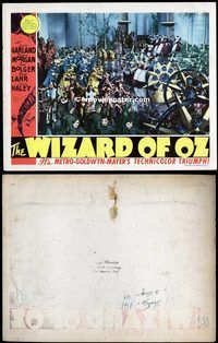 d007 WIZARD OF OZ movie lobby card '39 deleted Witch Parade scene!
