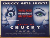 d365 BRIDE OF CHUCKY British quad movie poster '98 Child's Play 4!