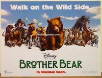 d367 BROTHER BEAR DS British quad movie poster '03 cartoon!