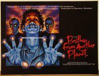 d368 BROTHER FROM ANOTHER PLANET British quad movie poster '84 Sayles