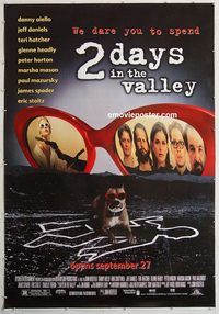 d342 2 DAYS IN THE VALLEY bus stop movie poster '96 Aiello