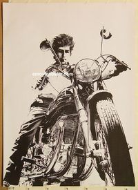 d094 BOB DYLAN commercial poster '80s motorcycle!