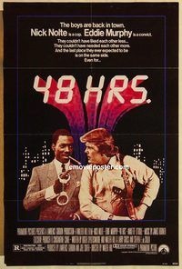 e006 48 HOURS one-sheet movie poster '82 Nick Nolte, Eddie Murphy