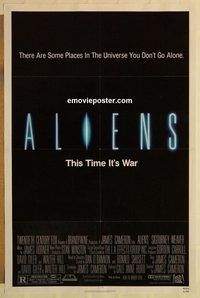 e017 ALIENS one-sheet movie poster '86 James Cameron, Sigourney Weaver
