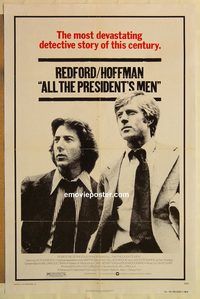 e018 ALL THE PRESIDENT'S MEN one-sheet movie poster '76 Hoffman, Redford