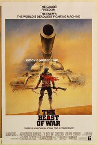 e047 BEAST OF WAR one-sheet movie poster '88 Jason Patric, cool tank!