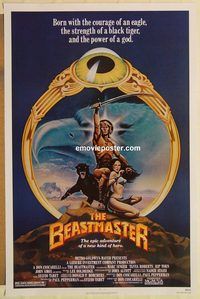 e048 BEASTMASTER one-sheet movie poster '82 Marc Singer, Tanya Roberts