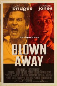e068 BLOWN AWAY one-sheet movie poster '94 Bridges, Tommy Lee Jones