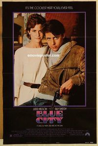 e069 BLUE CITY one-sheet movie poster '85 Judd Nelson, Ally Sheedy