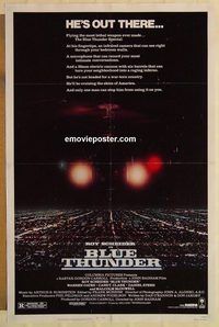 e070 BLUE THUNDER one-sheet movie poster '83 Roy Scheider, Warren Oates