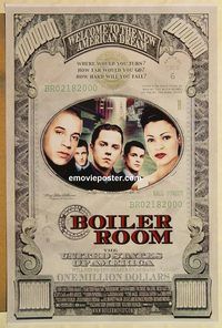 e072 BOILER ROOM one-sheet movie poster '00 Giovanni Ribisi, Vin Diesel