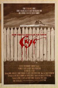 e119 CUJO one-sheet movie poster '83 Stephen King, St. Bernard horror!