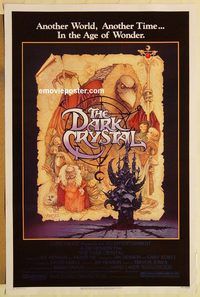 e123 DARK CRYSTAL one-sheet movie poster '82 Henson, Frank Oz, Amsel art