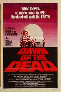 e125 DAWN OF THE DEAD one-sheet movie poster '79 George Romero original!
