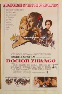 e143 DOCTOR ZHIVAGO one-sheet movie poster R71 David Lean epic!